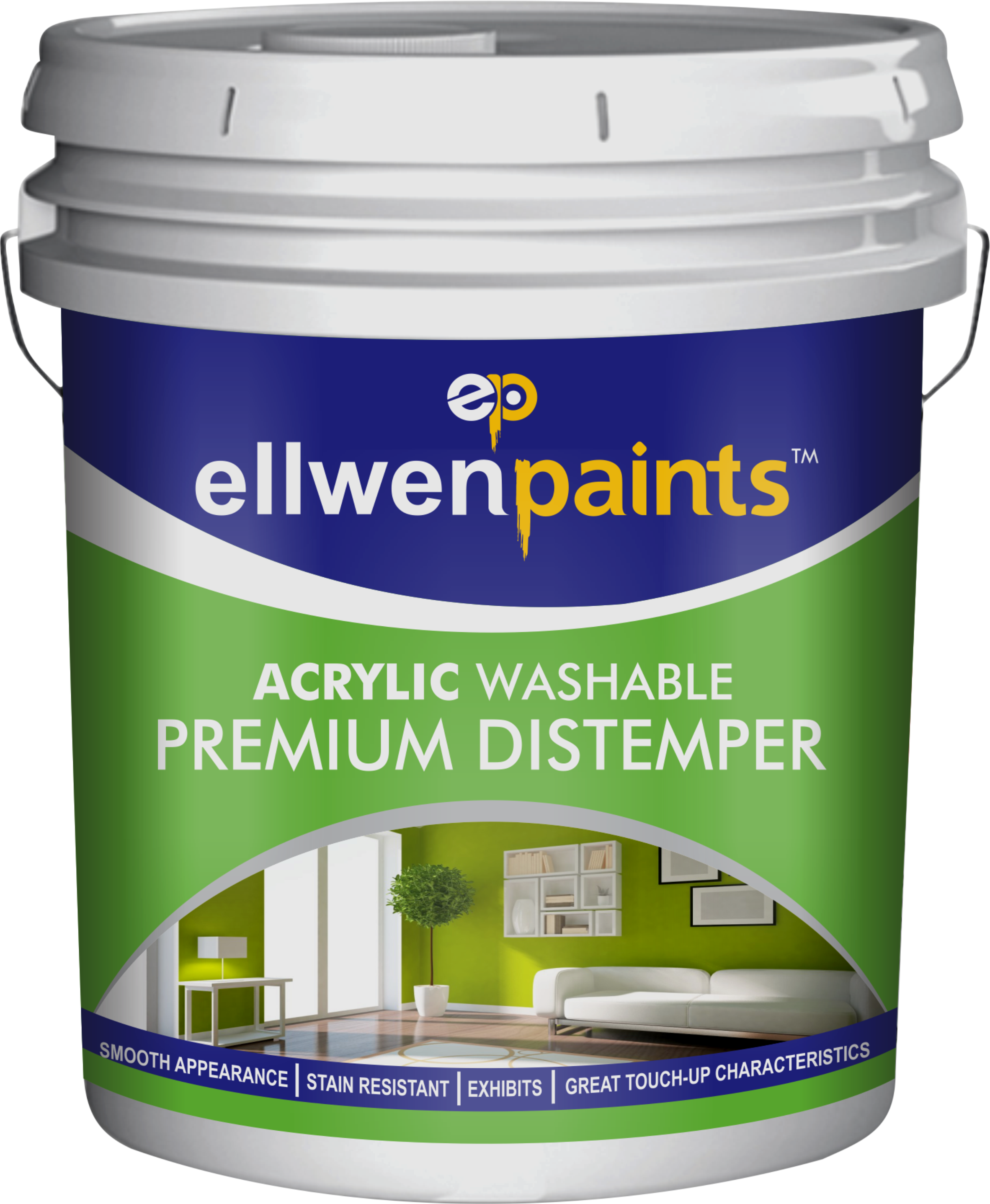 Ellwen Acrylic Washable Premium Distemper