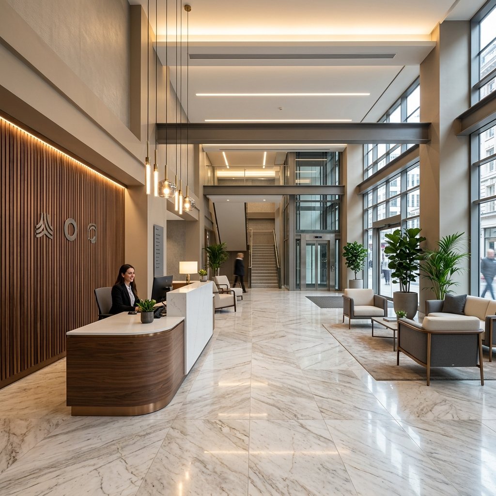 Corporate office building painted by Ellwen