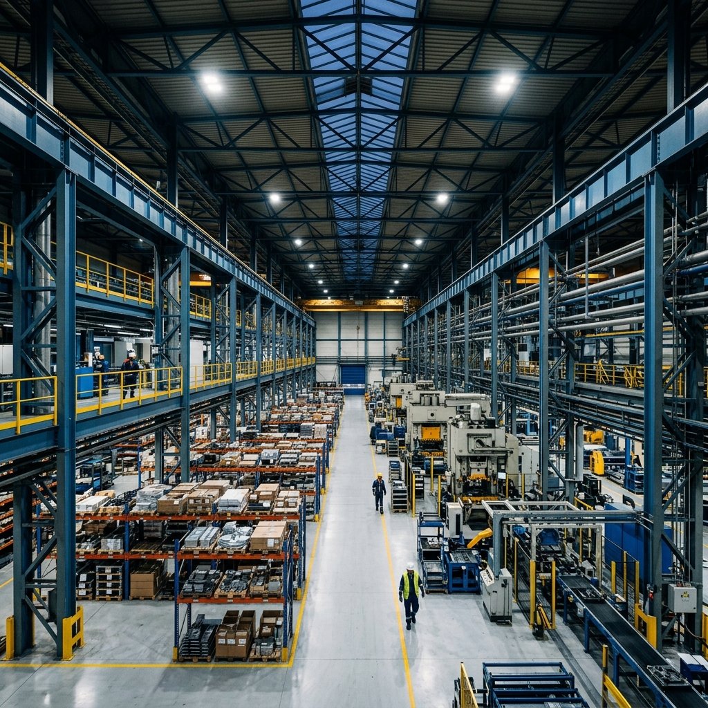 Industrial manufacturing plant with Ellwen protective coatings